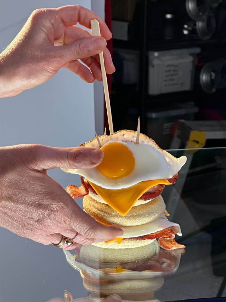 Breakfast Architecture: Building Gravity-Defying Food Photography 4 egg mcmuffin bts