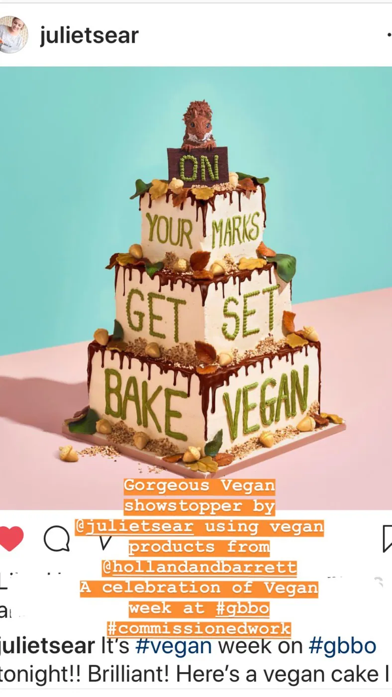 Vegan cake by Juliet Sear @ Style Department
