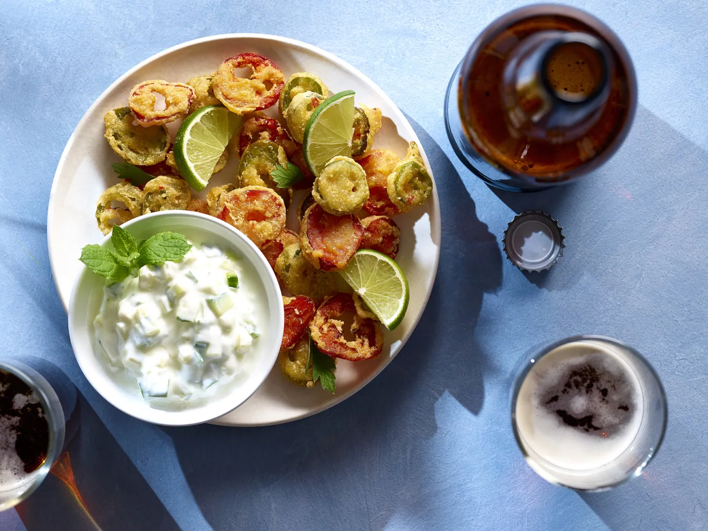 Brew City - food styling by Sue Townsend 4 jalapenos bottle caps landscape