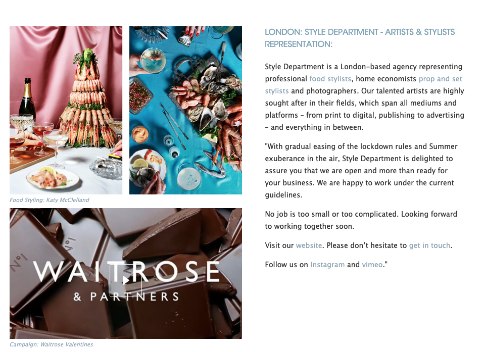 STYLE DEPARTMENT - STYLISTS WORK 1 prod paradise spotlight food and prop stylists